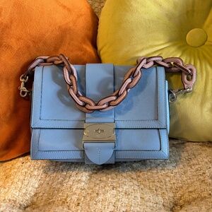 Mulberry Utility Postman buckle bag in cornflower blue